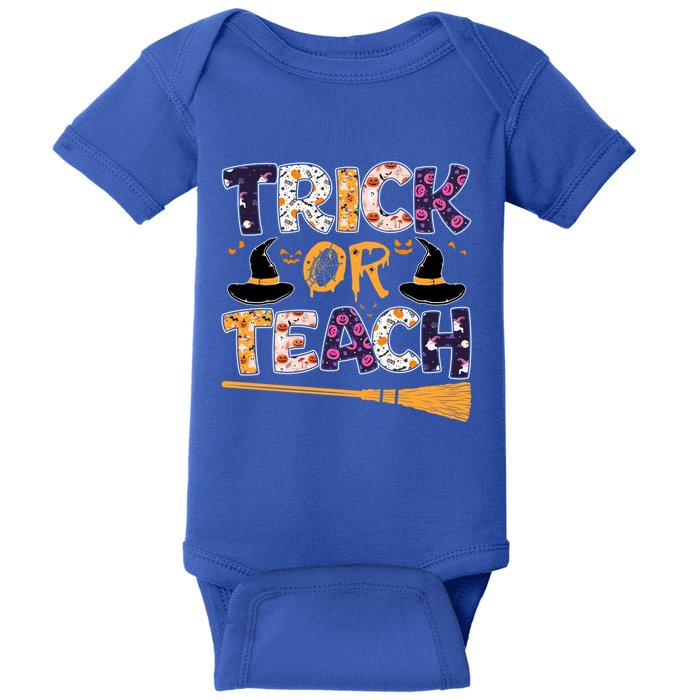 Trick Or Teach Funny Teacher Halloween Costume Great Gift Baby Bodysuit