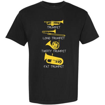 Types Of Trumpet Player  Marching Jazz Band Garment-Dyed Heavyweight T-Shirt