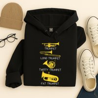 Types Of Trumpet Player  Marching Jazz Band Hoodie