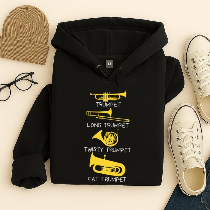 Types Of Trumpet Player  Marching Jazz Band Hoodie