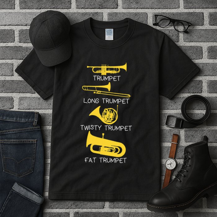 Types Of Trumpet Player  Marching Jazz Band Tall T-Shirt