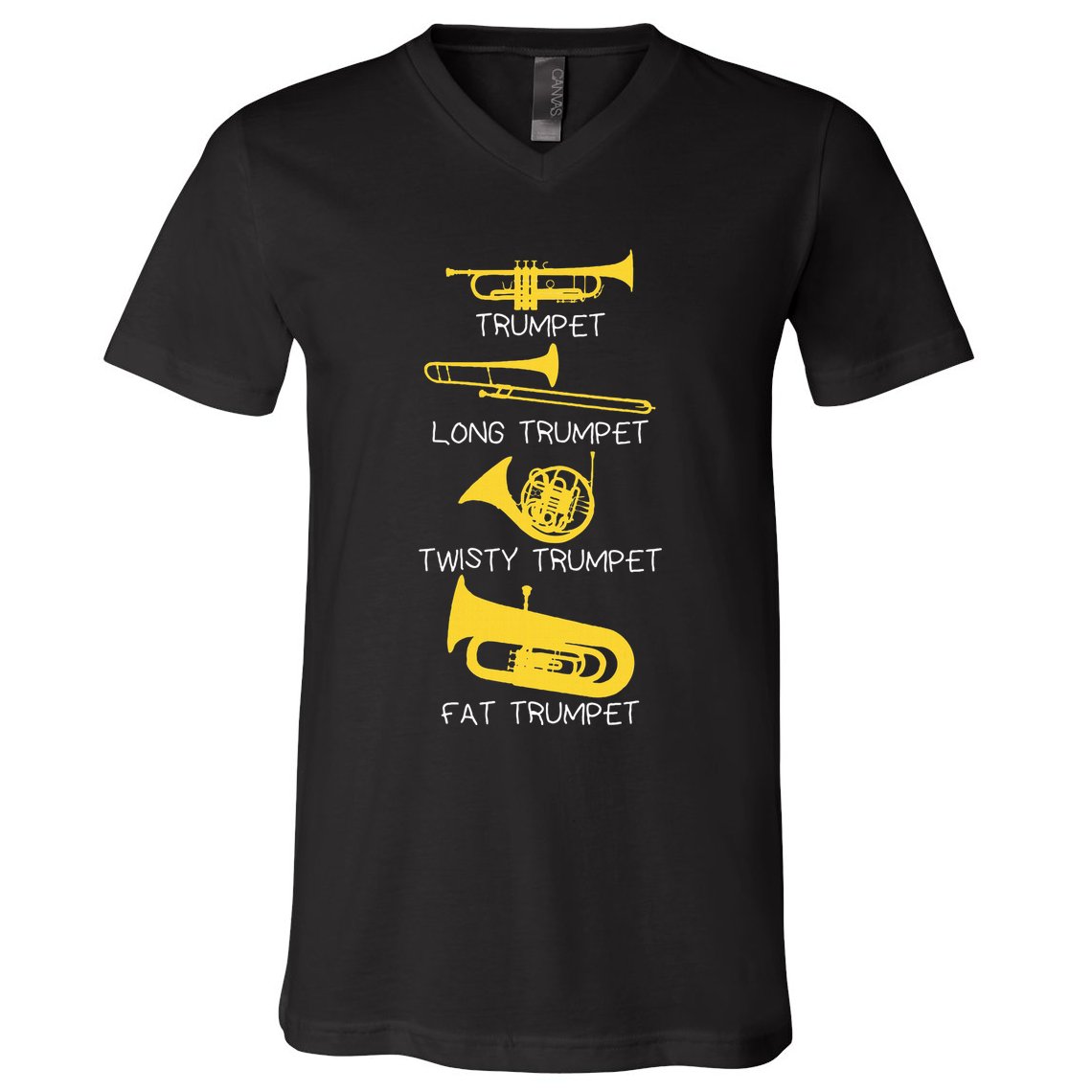 Types Of Trumpet Player  Marching Jazz Band V-Neck T-Shirt