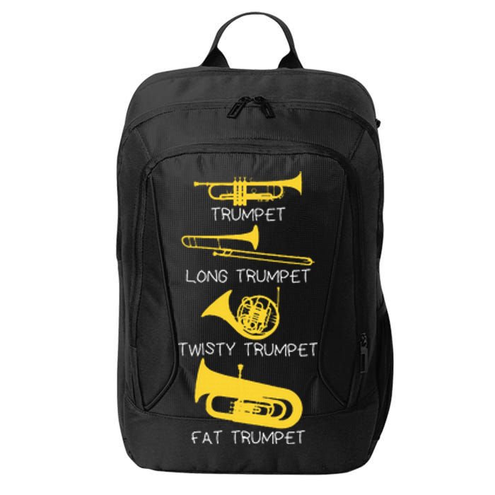 Types Of Trumpet Player  Marching Jazz Band City Backpack