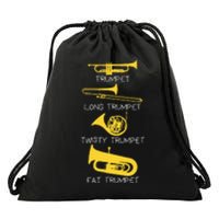 Types Of Trumpet Player  Marching Jazz Band Drawstring Bag