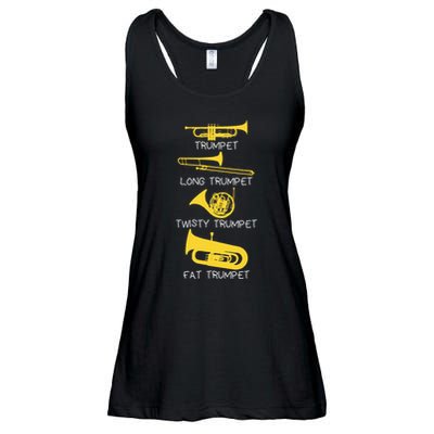 Types Of Trumpet Player  Marching Jazz Band Ladies Essential Flowy Tank