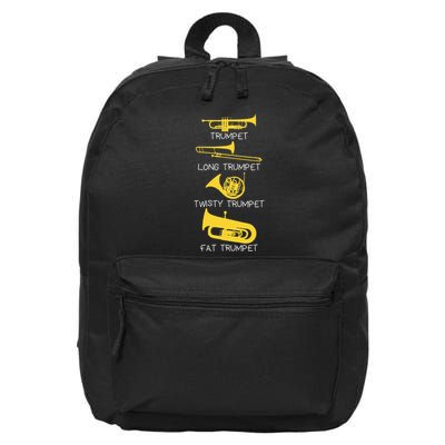 Types Of Trumpet Player  Marching Jazz Band 16 in Basic Backpack