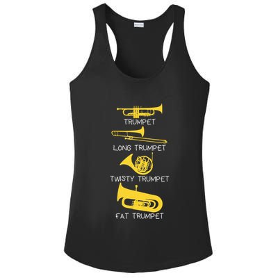 Types Of Trumpet Player  Marching Jazz Band Ladies PosiCharge Competitor Racerback Tank