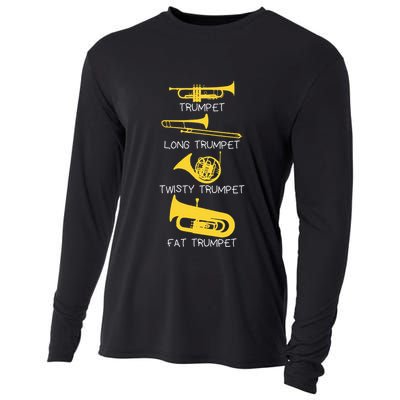 Types Of Trumpet Player  Marching Jazz Band Cooling Performance Long Sleeve Crew