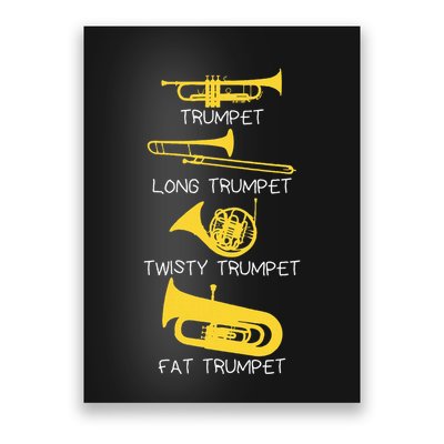Types Of Trumpet Player  Marching Jazz Band Poster