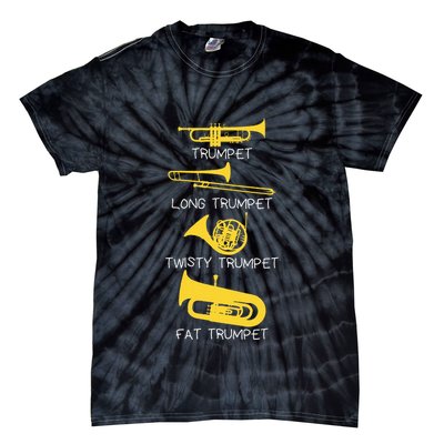 Types Of Trumpet Player  Marching Jazz Band Tie-Dye T-Shirt