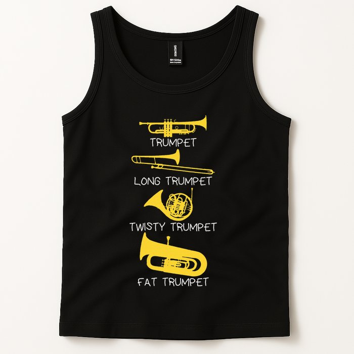 Types Of Trumpet Player  Marching Jazz Band Tank Top