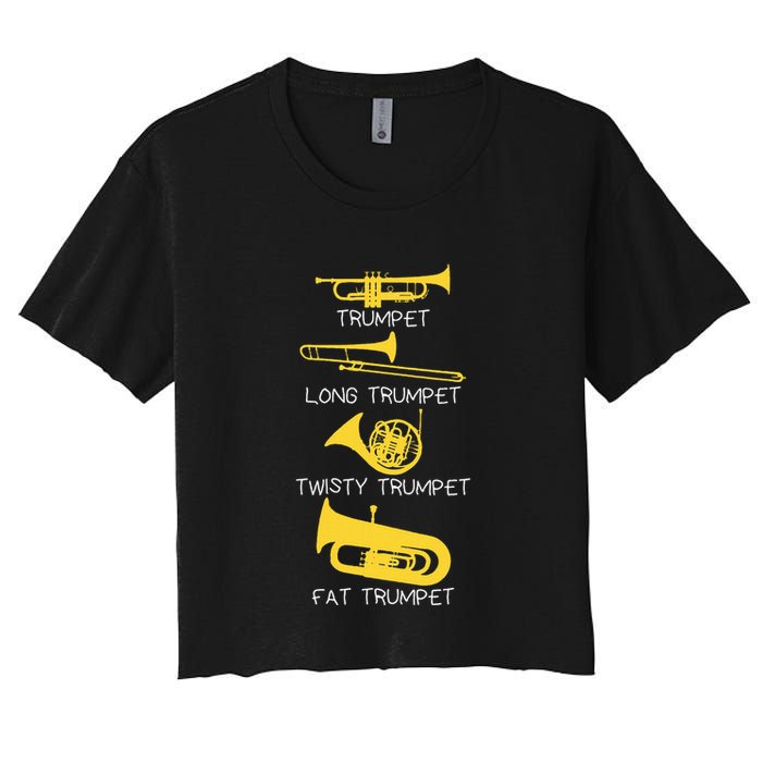 Types Of Trumpet Player  Marching Jazz Band Crop Top