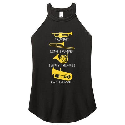 Types Of Trumpet Player  Marching Jazz Band Women's Perfect Tri Rocker Tank
