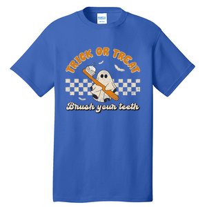 Trick Or Treat Brush Your Teeth Dentist Halloween Costume Gift Tall T-Shirt