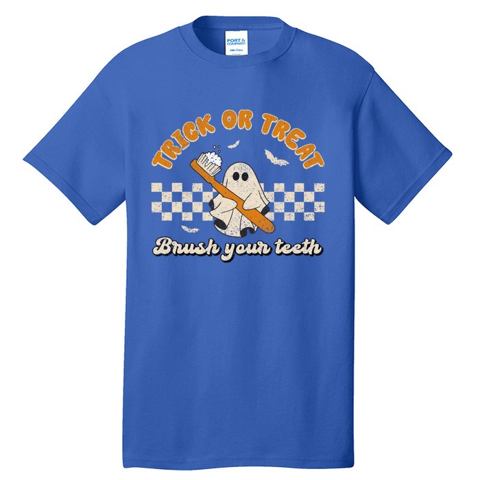 Trick Or Treat Brush Your Teeth Dentist Halloween Costume Gift Tall T-Shirt