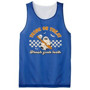 Trick Or Treat Brush Your Teeth Dentist Halloween Costume Gift Mesh Reversible Basketball Jersey Tank