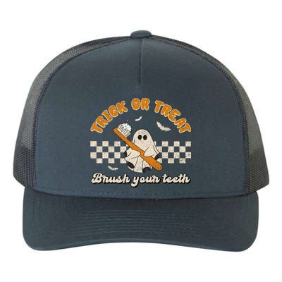 Trick Or Treat Brush Your Teeth Dentist Halloween Costume Gift Yupoong Adult 5-Panel Trucker Hat