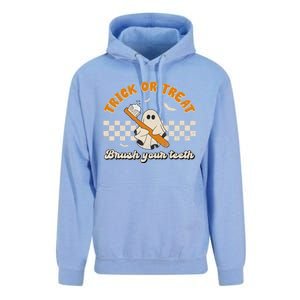 Trick Or Treat Brush Your Teeth Dentist Halloween Costume Gift Unisex Surf Hoodie