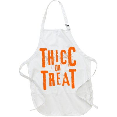 Thicc Or Treat Funny Halloween Workout Fitness Bodybuilding Apron