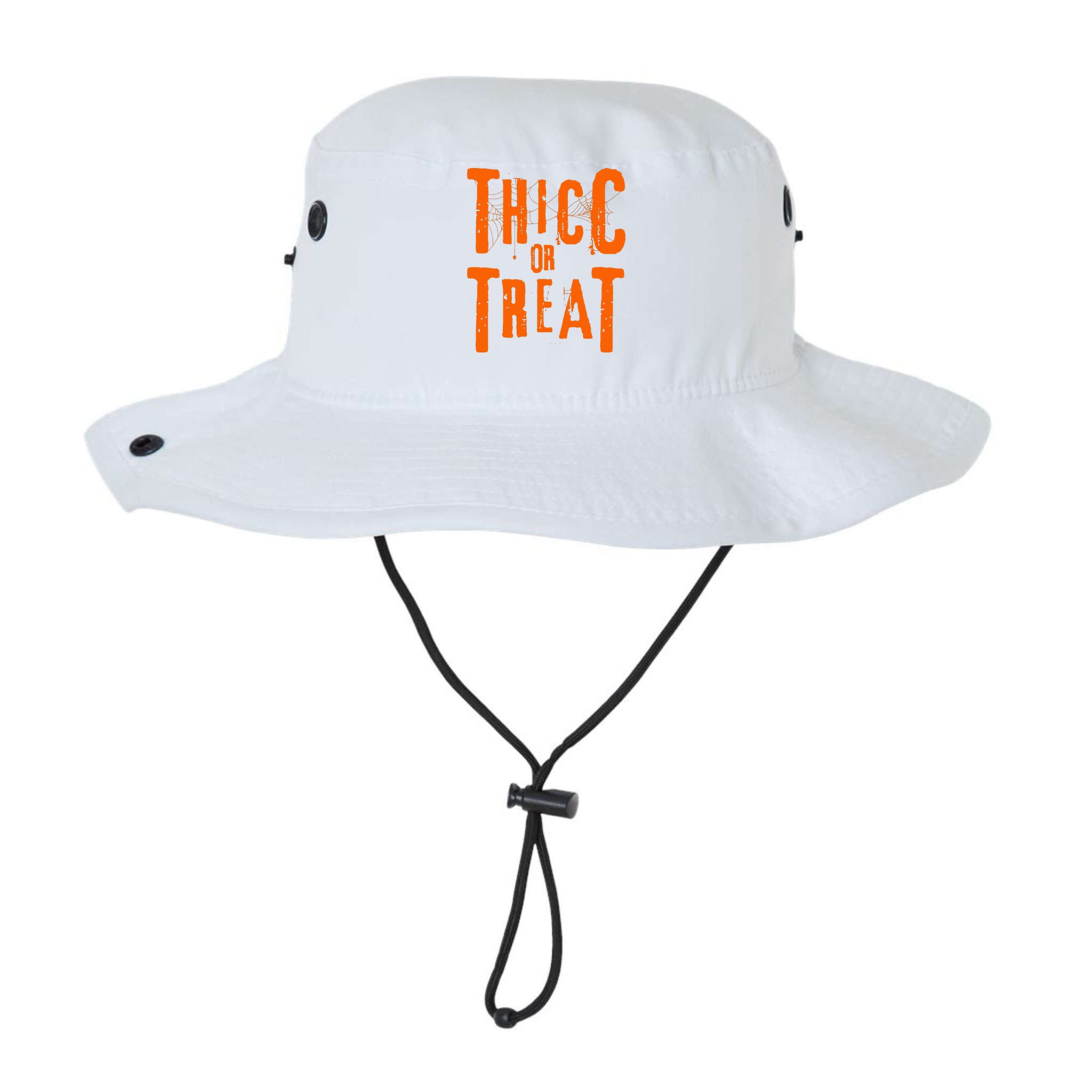 Thicc Or Treat Funny Halloween Workout Fitness Bodybuilding Bucket Hat