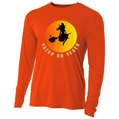 Trick Or Teach, Teacher Halloween, Classroom All Hallows Eve Cooling Performance Long Sleeve Crew