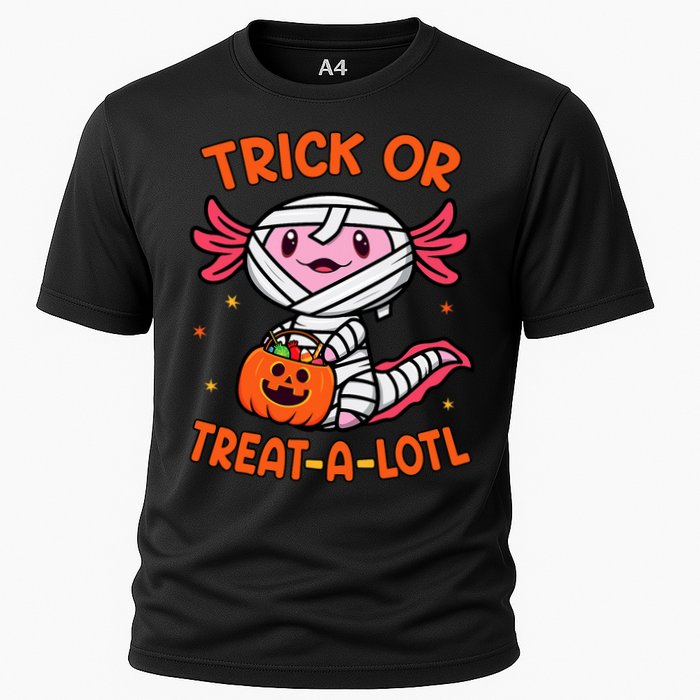 Trick Or Treat A Lotl Axolotl Halloween Costume Cooling Performance Crew T-Shirt