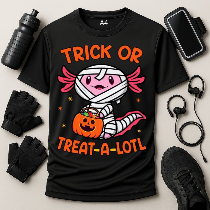Trick Or Treat A Lotl Axolotl Halloween Costume Cooling Performance Crew T-Shirt