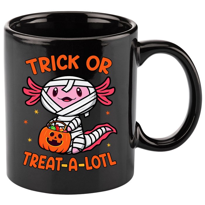 Trick Or Treat A Lotl Axolotl Halloween Costume 11oz C Handle Ceramic Mug