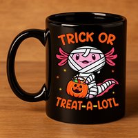 Trick Or Treat A Lotl Axolotl Halloween Costume 11oz C Handle Ceramic Mug