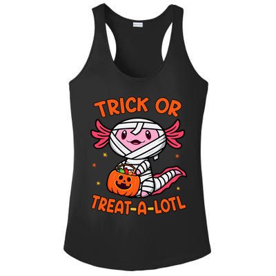 Trick Or Treat A Lotl Axolotl Halloween Costume Ladies PosiCharge Competitor Racerback Tank