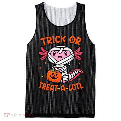 Trick Or Treat A Lotl Axolotl Halloween Costume Mesh Reversible Basketball Jersey Tank