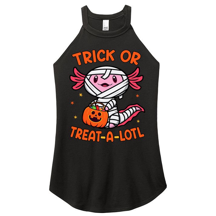 Trick Or Treat A Lotl Axolotl Halloween Costume Women's Perfect Tri Rocker Tank