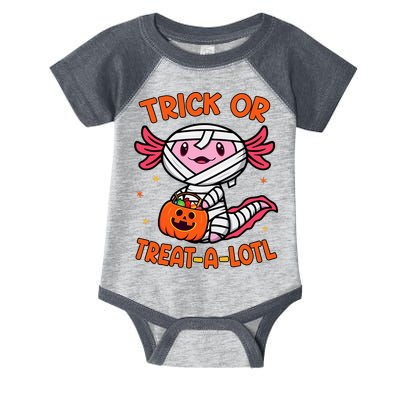 Trick Or Treat A Lotl Axolotl Halloween Costume Infant Baby Jersey Bodysuit