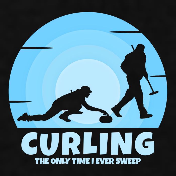 The Only Time I Ever Sweep Curling Player On Funny Curling Gift Ladies PosiCharge Tri-Blend Wicking Tank