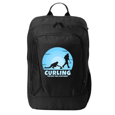 The Only Time I Ever Sweep Curling Player On Funny Curling Gift City Backpack