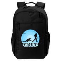 The Only Time I Ever Sweep Curling Player On Funny Curling Gift Backpack
