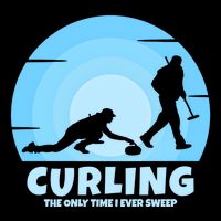 The Only Time I Ever Sweep Curling Player On Funny Curling Gift Flatbill Hat