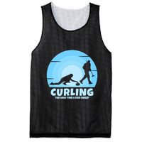 The Only Time I Ever Sweep Curling Player On Funny Curling Gift Mesh Reversible Basketball Jersey Tank