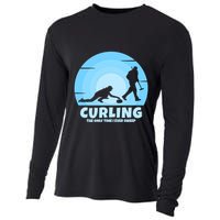 The Only Time I Ever Sweep Curling Player On Funny Curling Gift Cooling Performance Long Sleeve Crew