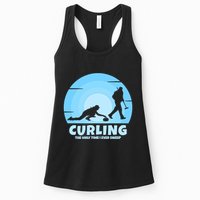 The Only Time I Ever Sweep Curling Player On Funny Curling Gift Womens Tank Top