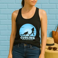 The Only Time I Ever Sweep Curling Player On Funny Curling Gift Womens Tank Top