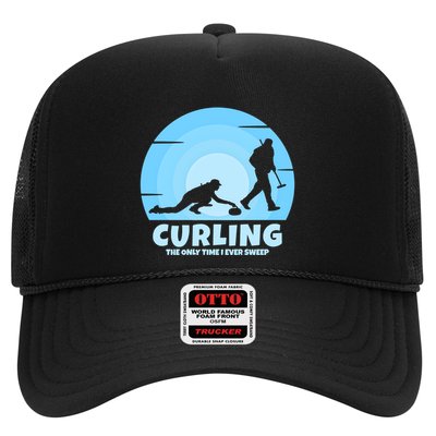 The Only Time I Ever Sweep Curling Player On Funny Curling Gift Trucker Hat