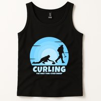 The Only Time I Ever Sweep Curling Player On Funny Curling Gift Tank Top