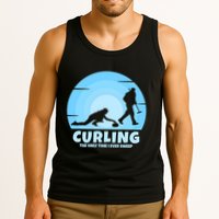 The Only Time I Ever Sweep Curling Player On Funny Curling Gift Tank Top