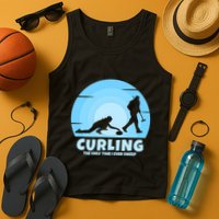 The Only Time I Ever Sweep Curling Player On Funny Curling Gift Tank Top