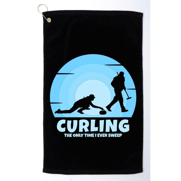 The Only Time I Ever Sweep Curling Player On Funny Curling Gift Golf Towel
