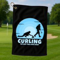 The Only Time I Ever Sweep Curling Player On Funny Curling Gift Golf Towel