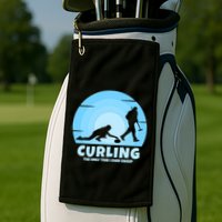 The Only Time I Ever Sweep Curling Player On Funny Curling Gift Golf Towel