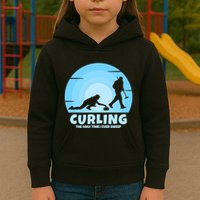 The Only Time I Ever Sweep Curling Player On Funny Curling Gift Kids Hoodie