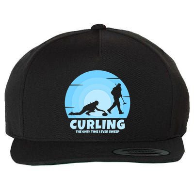 The Only Time I Ever Sweep Curling Player On Funny Curling Gift Wool Snapback Cap